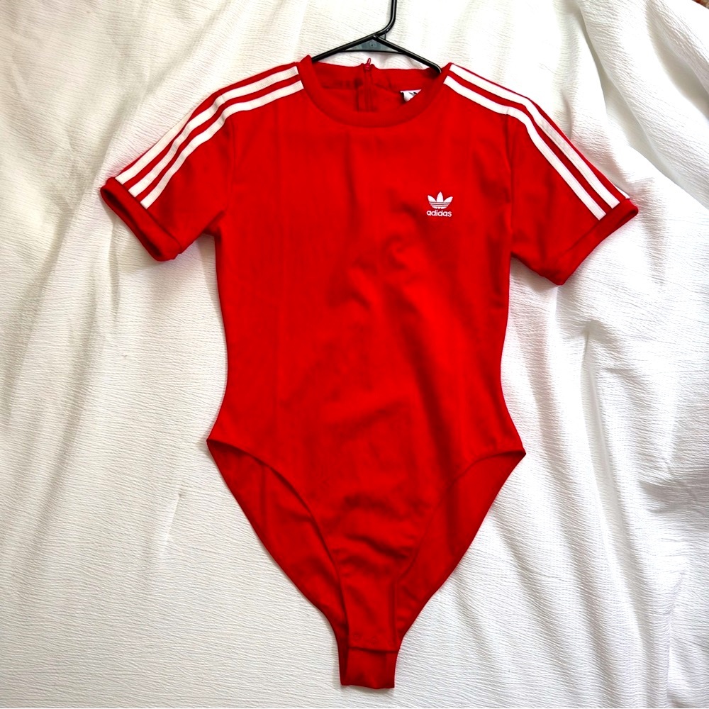 Red Adidas Bodysuit